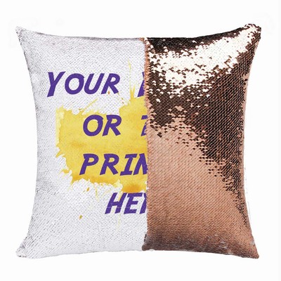 Magic Sequin Pillow Clever Customized Name Photo Gift Hide Message Pillow